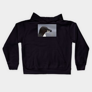 Razorbill coming back from fishing Kids Hoodie